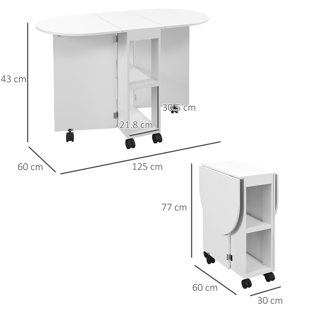 HOMCOM Four-Person Drop Leaf Dining Table