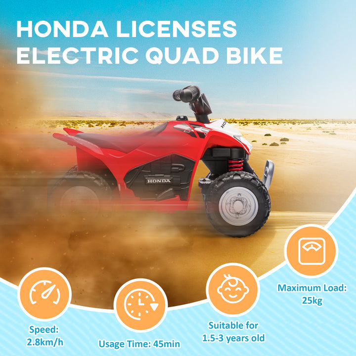 Honda Licensed Electric Ride on Cars Kids Car Kids Electric Quad Bike 6V ATV Ride On