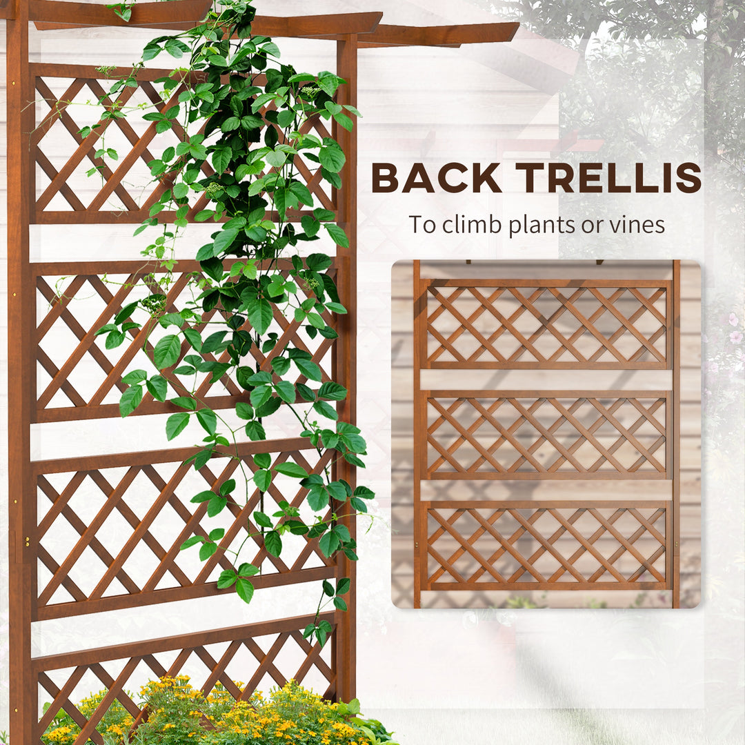 Wooden Trellis Planter Box