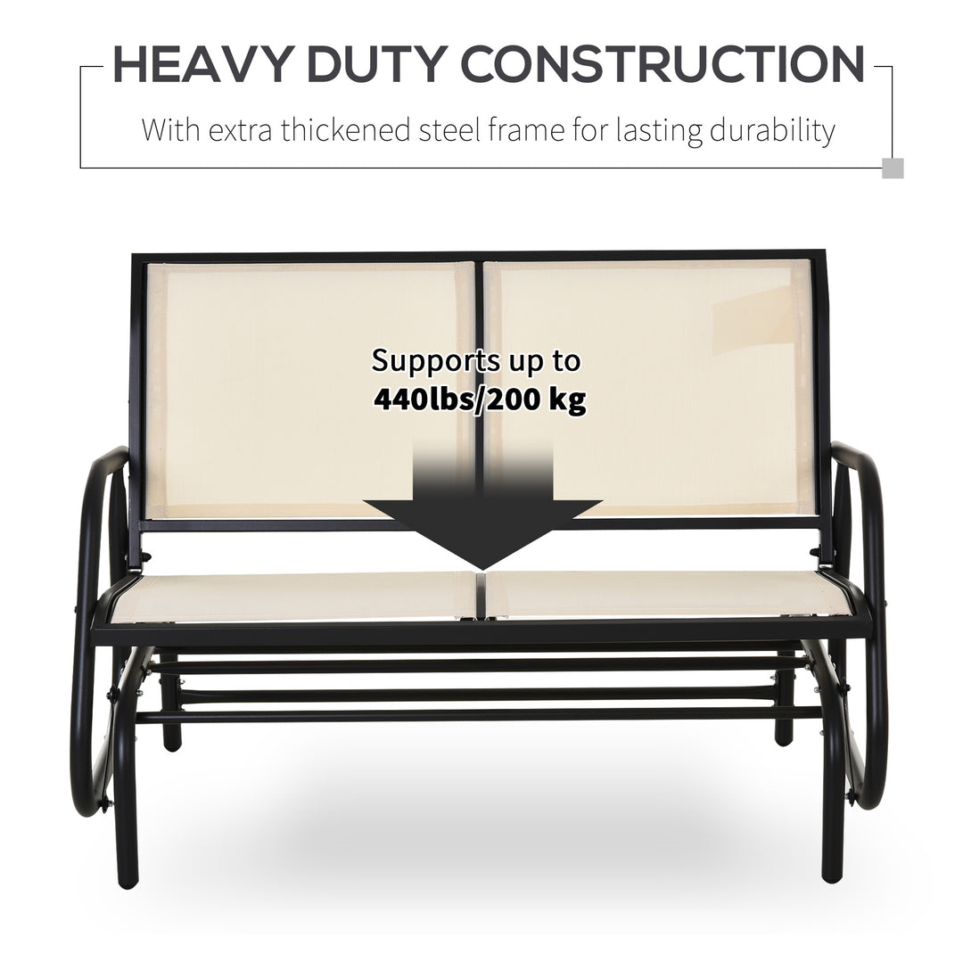 Gliding Patio Loveseat: Double Swing Bench for Alfresco Seating