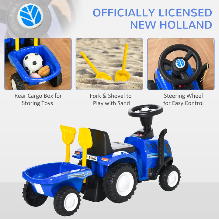 NEW HOLLAND Licensed Toddler Slider Car: Foot-to-Floor with Horn