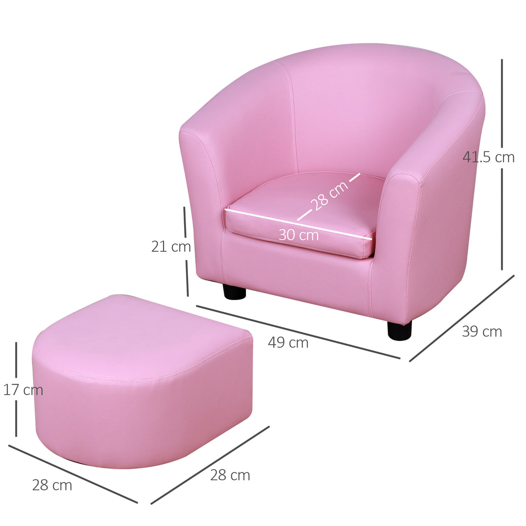 Children's Mini Sofa with Footstool