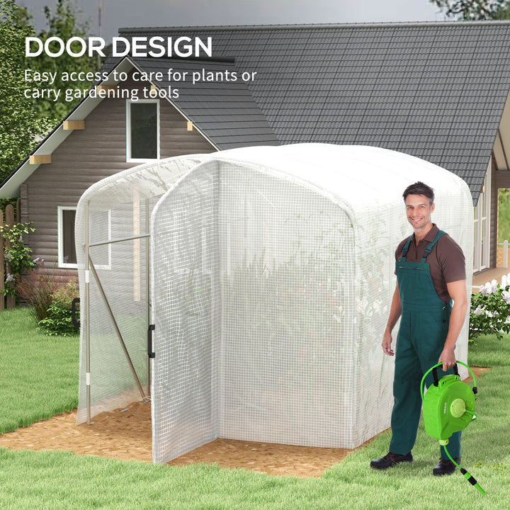 Polytunnel Greenhouse Walk-in Grow House with UV-resistant PE Cover