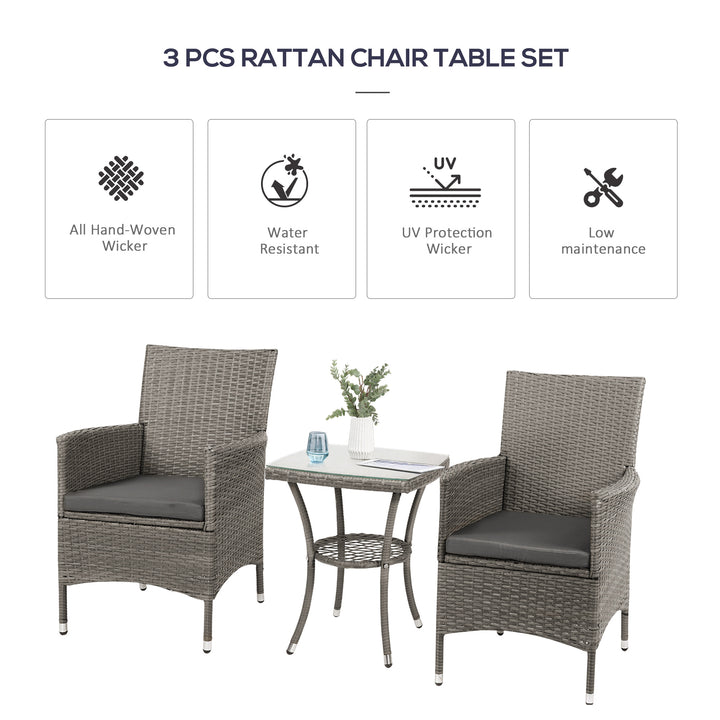 Three-Piece Rattan Bistro Set