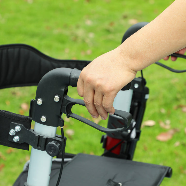 Folding Rollator Walker with Seat and Backrest