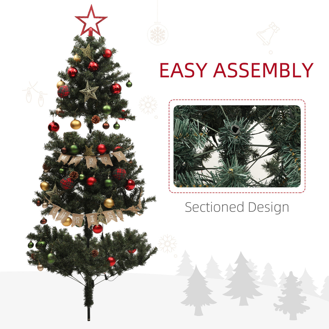 6 Ft Christmas Tree Pre Lit with Flame-retardant Plastic