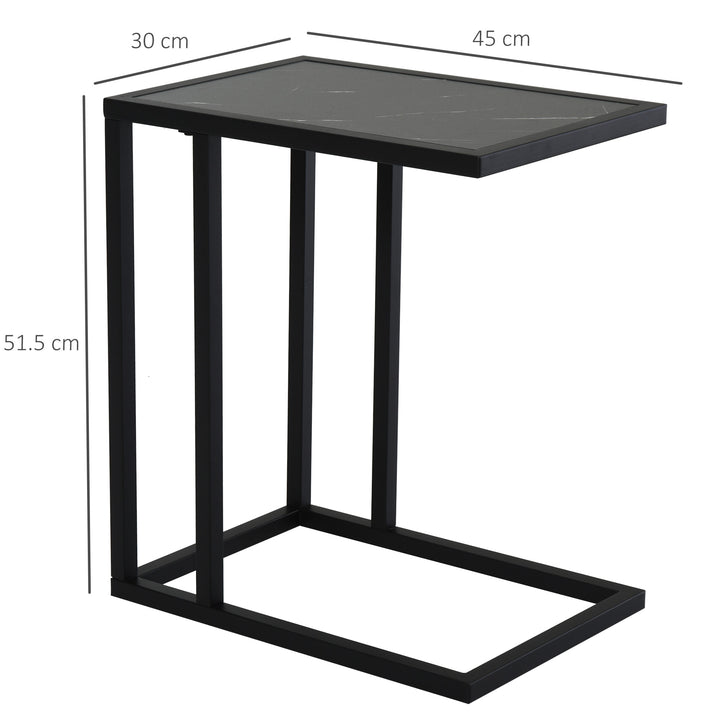 HOMCOM Space-Saving C Shape Side Table