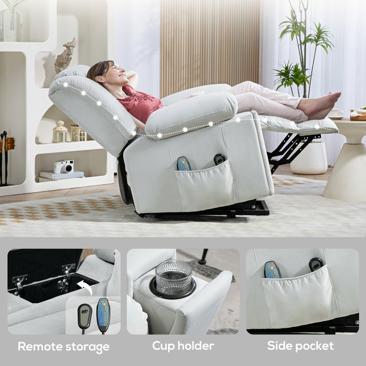 Power Lift Recliner Chair with Vibration Massage and Heat