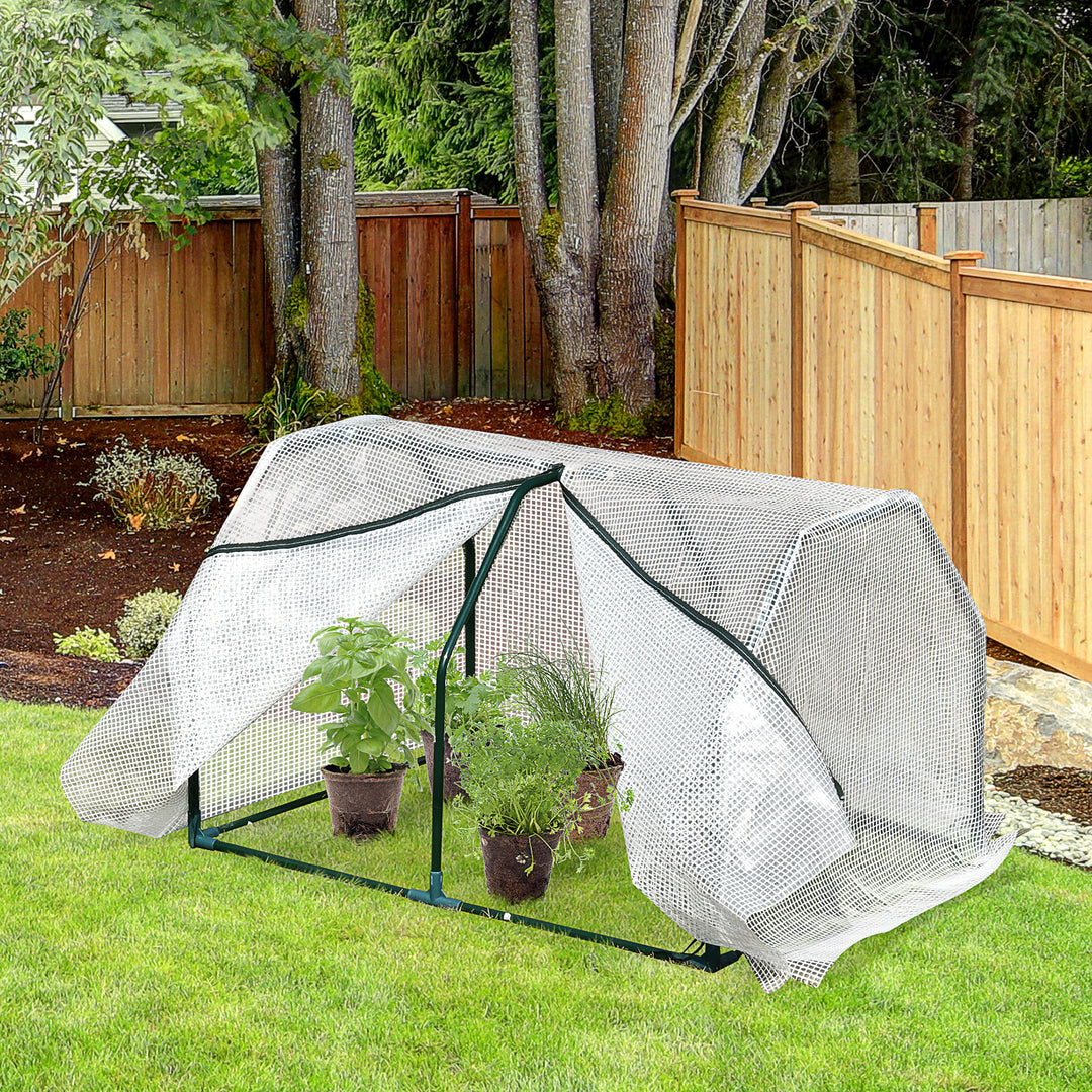 Portable Greenhouse Oasis: Mini Metal Frame with PVC Cover