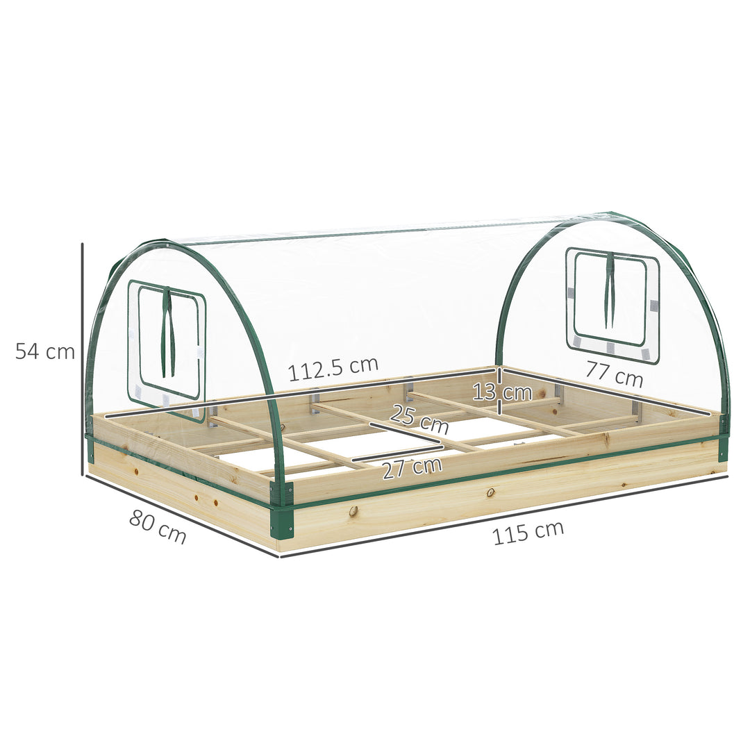 Garden Raised Bed with Greenhouse