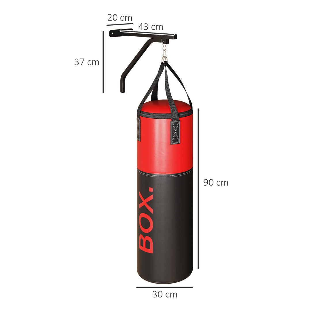 Unfilled Punching Bag Set with Boxing Bag Bracket