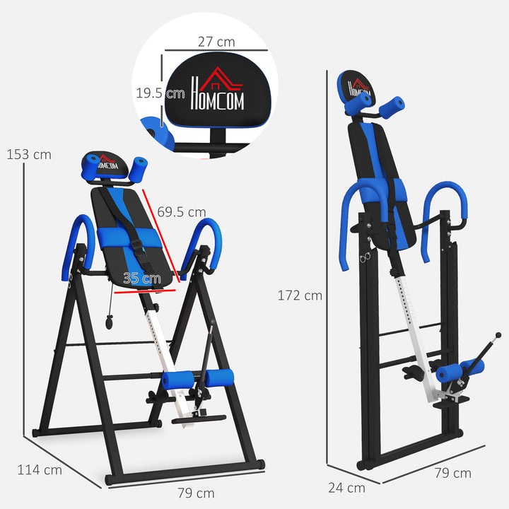 Gravity Inversion Table with Safety Belt Adjustable Hand Stand for Muscle Pain Relief