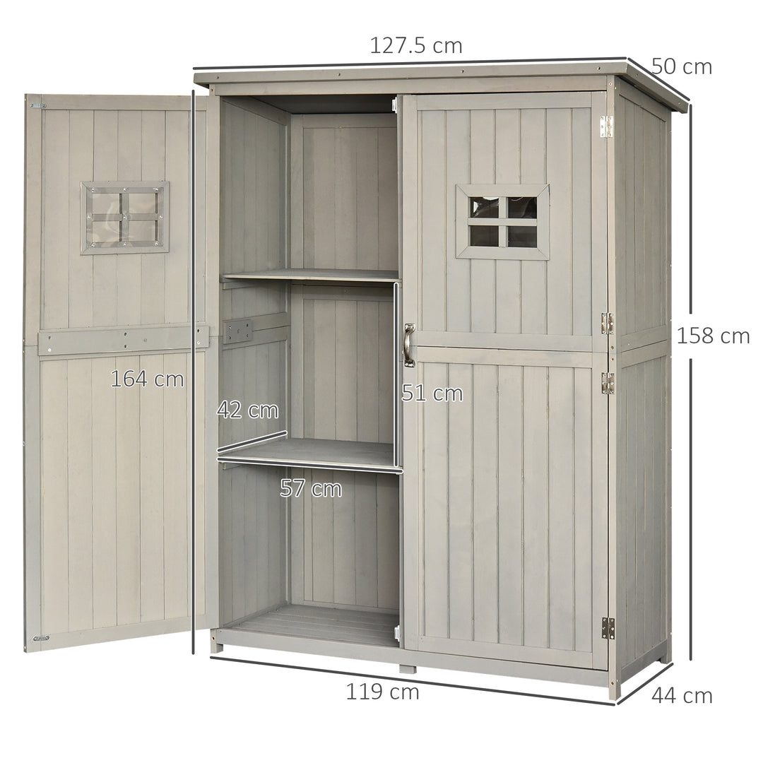 Wooden Garden Shed Tool Storage Wooden Garden Shed w/ Two Windows