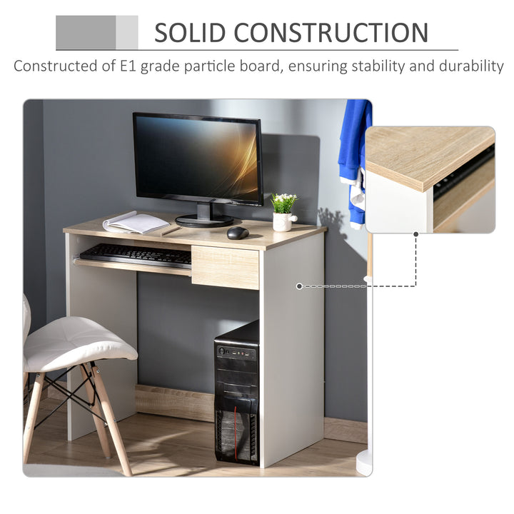 HOMCOM Compact Desk with Keyboard Tray