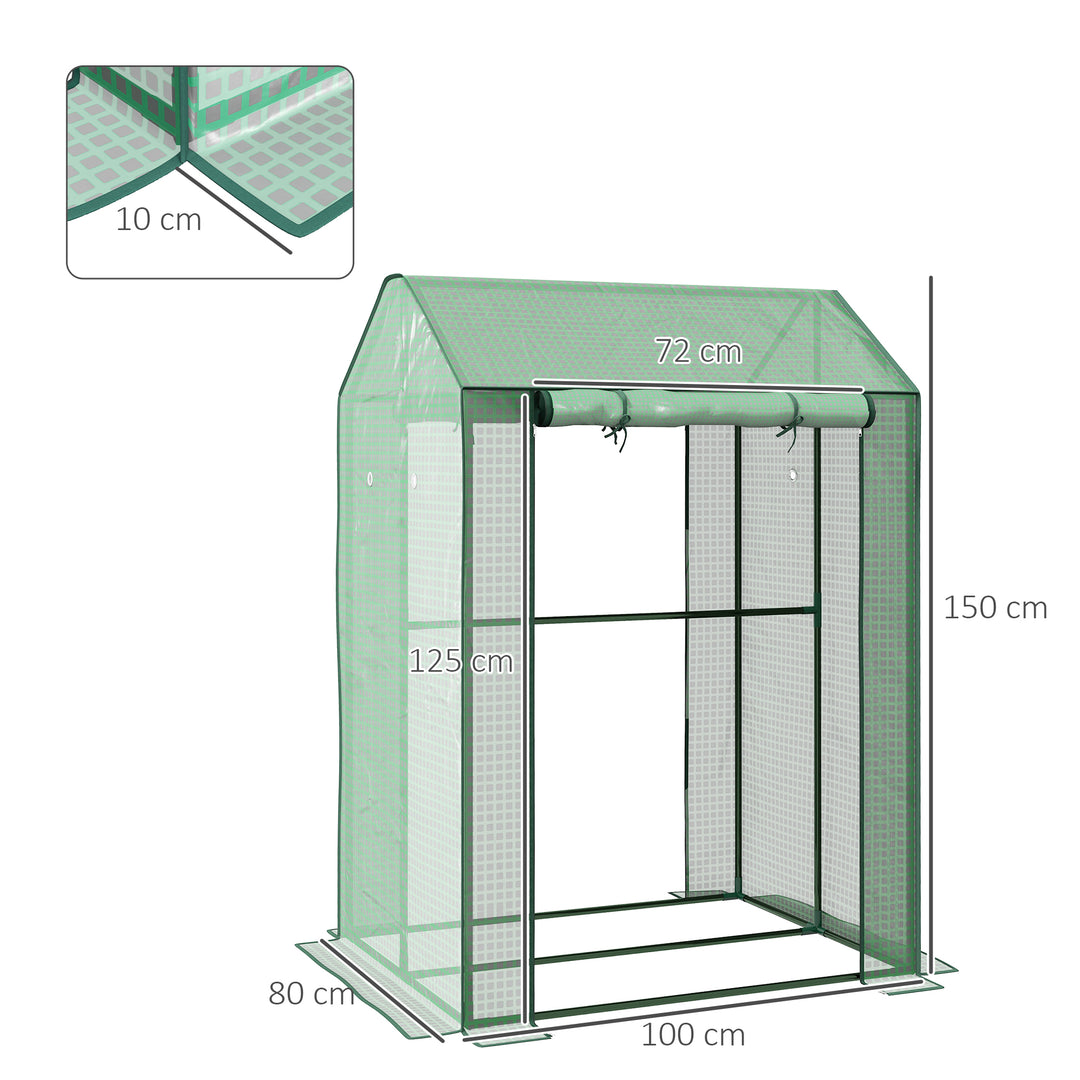 Petite Greenhouse: Roll-up Doors