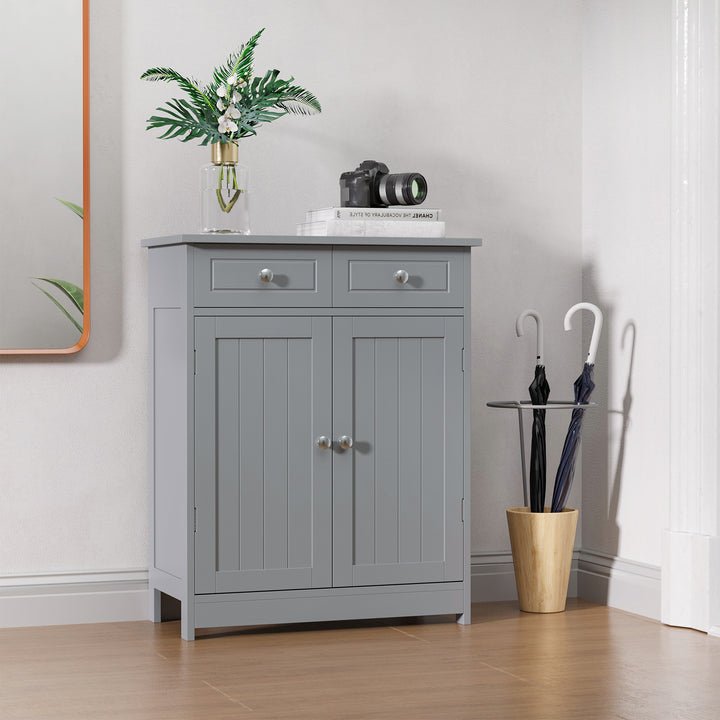 Kleankin Bathroom Storage Cabinet with 2 Drawers & Shelf