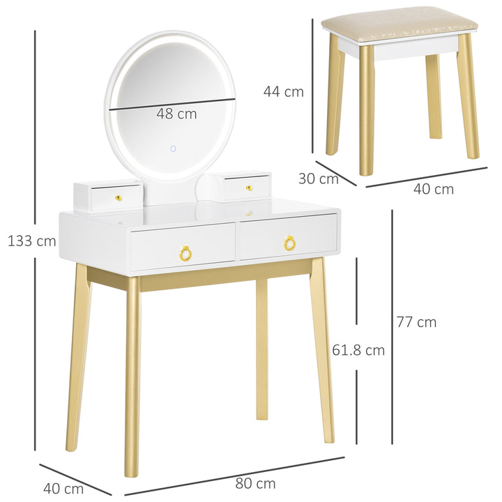 Dressing Table Set with Mirror