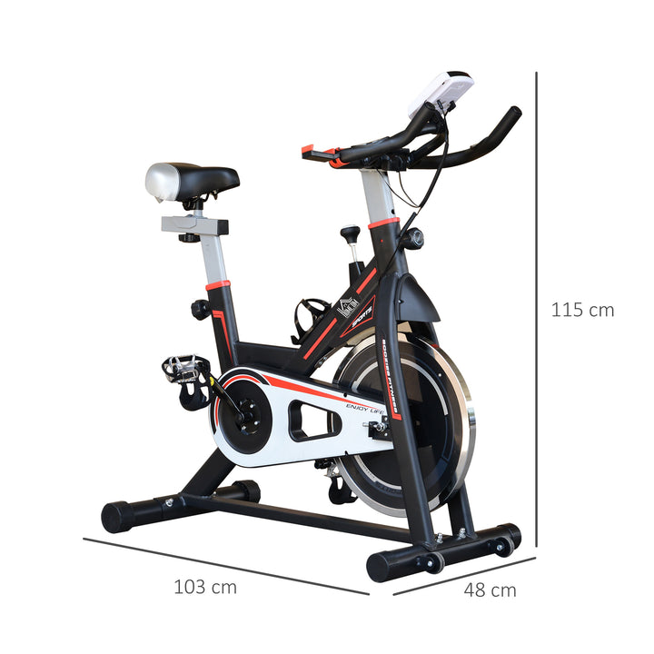 Belt-Driven Exercise Bike with LCD Display-Black