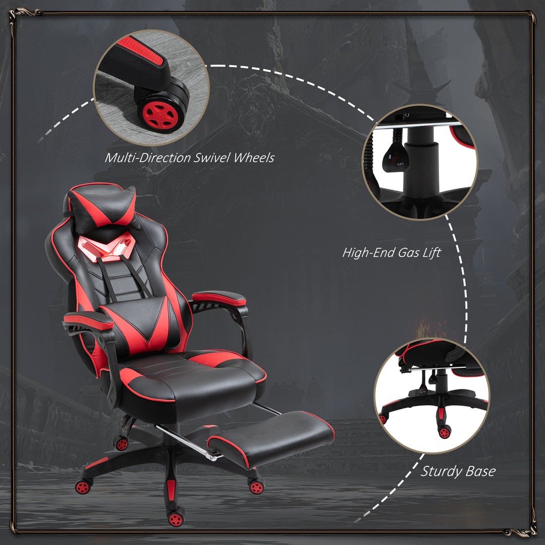 Vinsetto Ergonomic Racing Gaming Chair Office Desk Chair Adjustable Height Recliner with Wheels