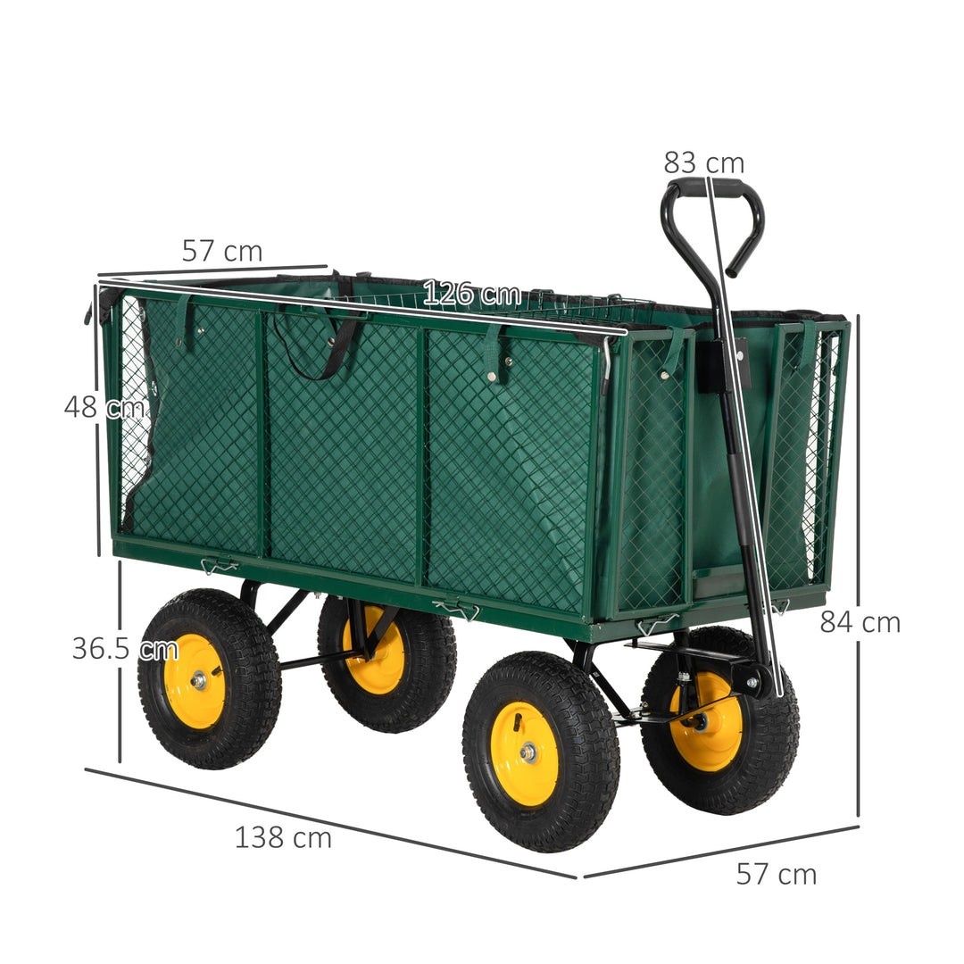 Heavy Duty Garden Trolley with 4 Wheels