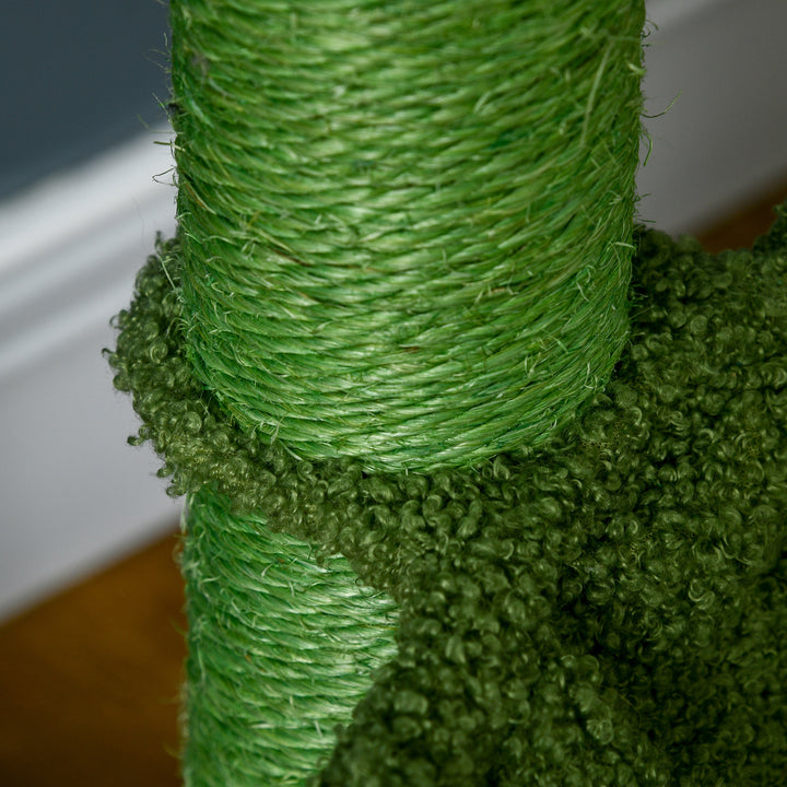 Cactus Cat Tree: Playful 82cm Chenille with Scratching Post & Hammock