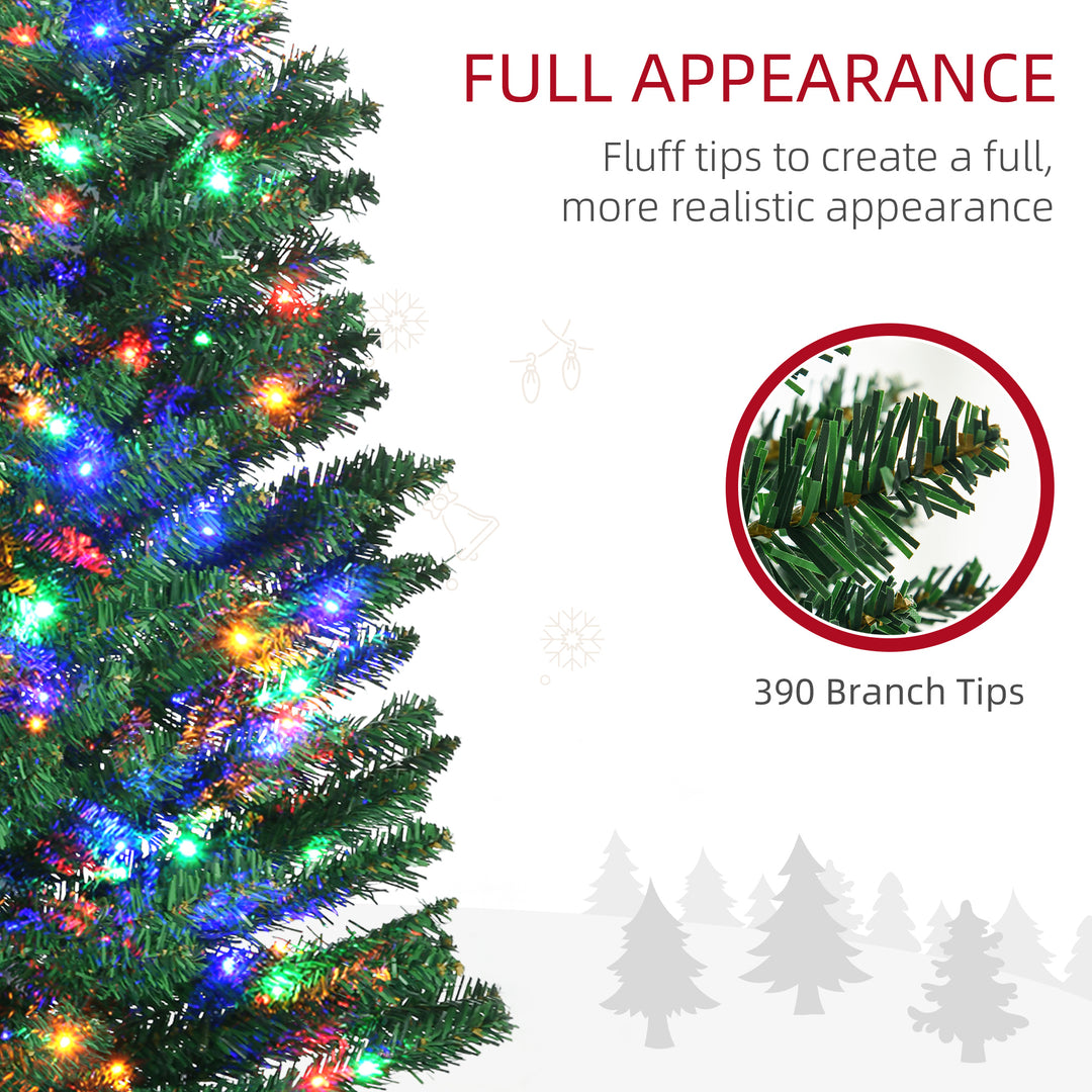 6' Artificial Prelit Christmas Trees Holiday Décor with Colourful LED Lights