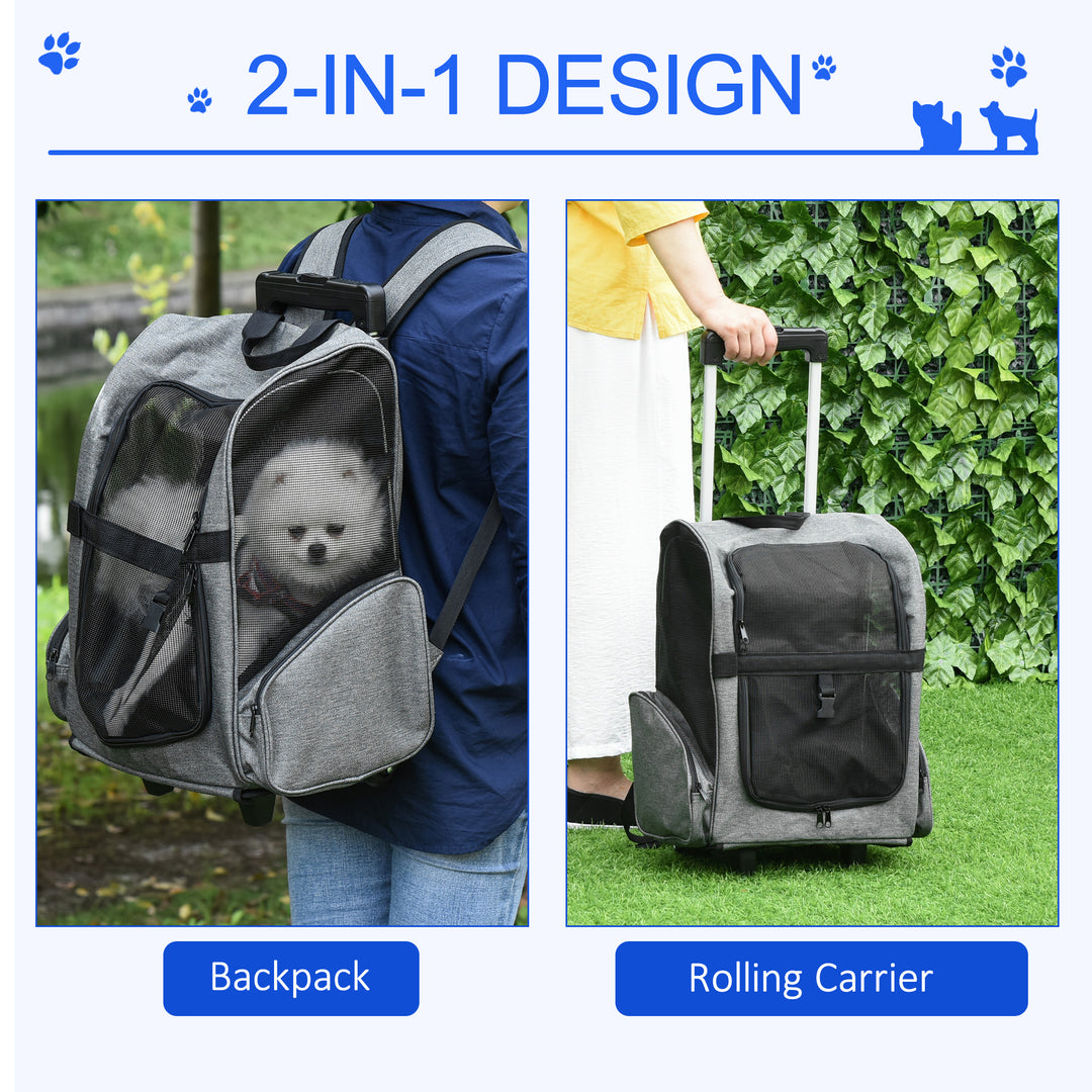 Pet Mobility Carrier: Portable Dog Travel Bag with Trolley