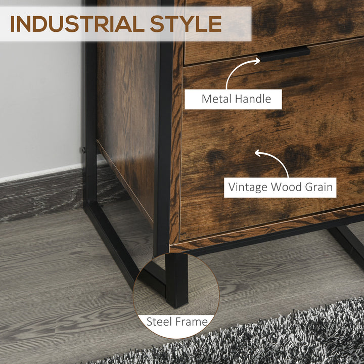 Industrial Storage Trunk: 3-Drawer Metal Cabinet