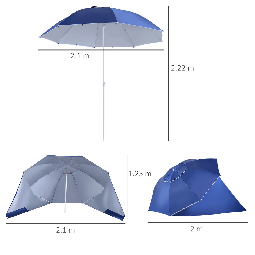 2m Beach Umbrella: UV-Protective Parasol