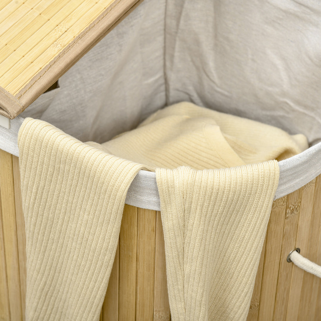 Bamboo Laundry Basket w/ Lid