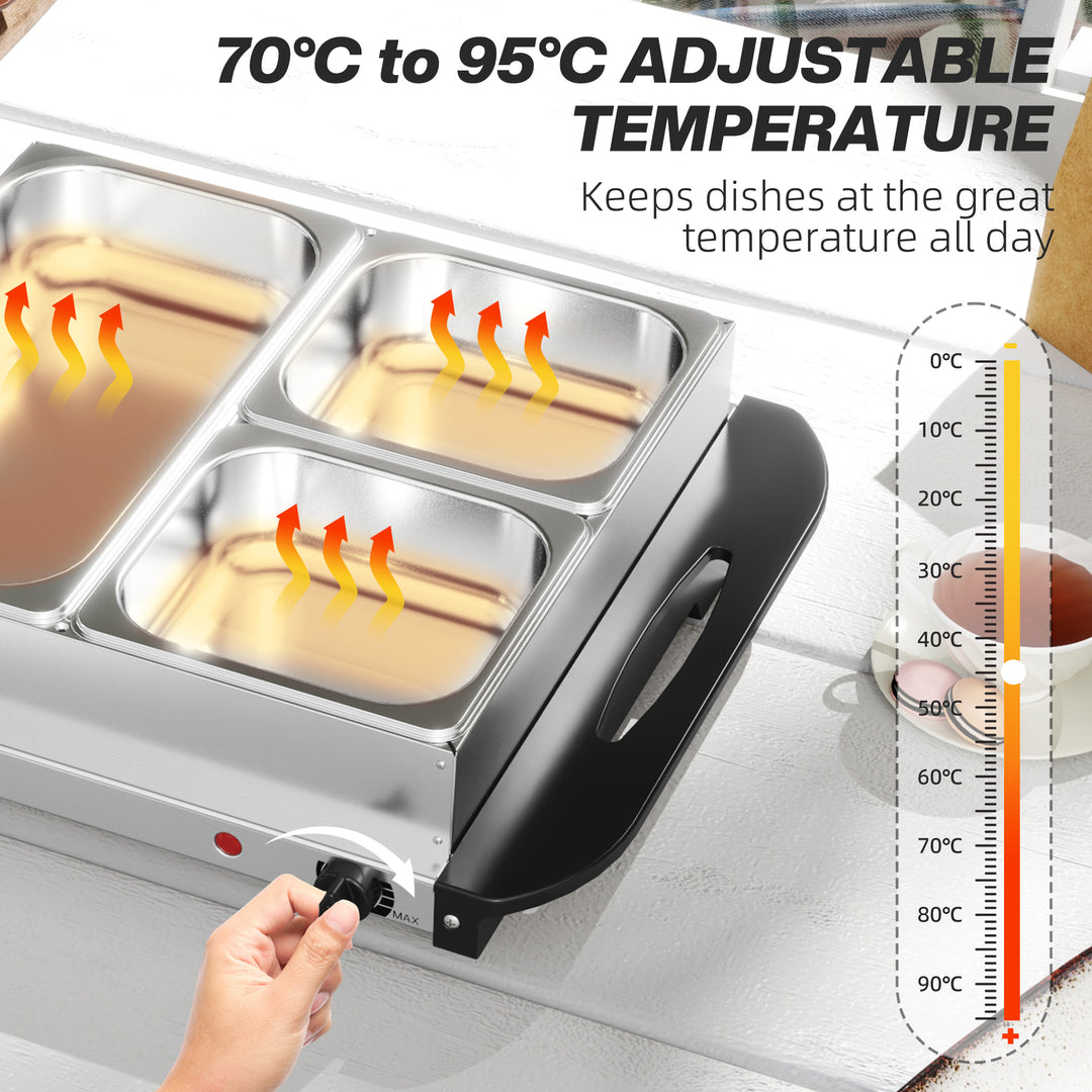 Electric Food Warmer 4 Tray