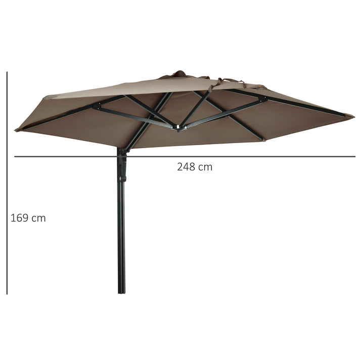 Wall Mounted Parasol - Outdoor Patio Umbrella