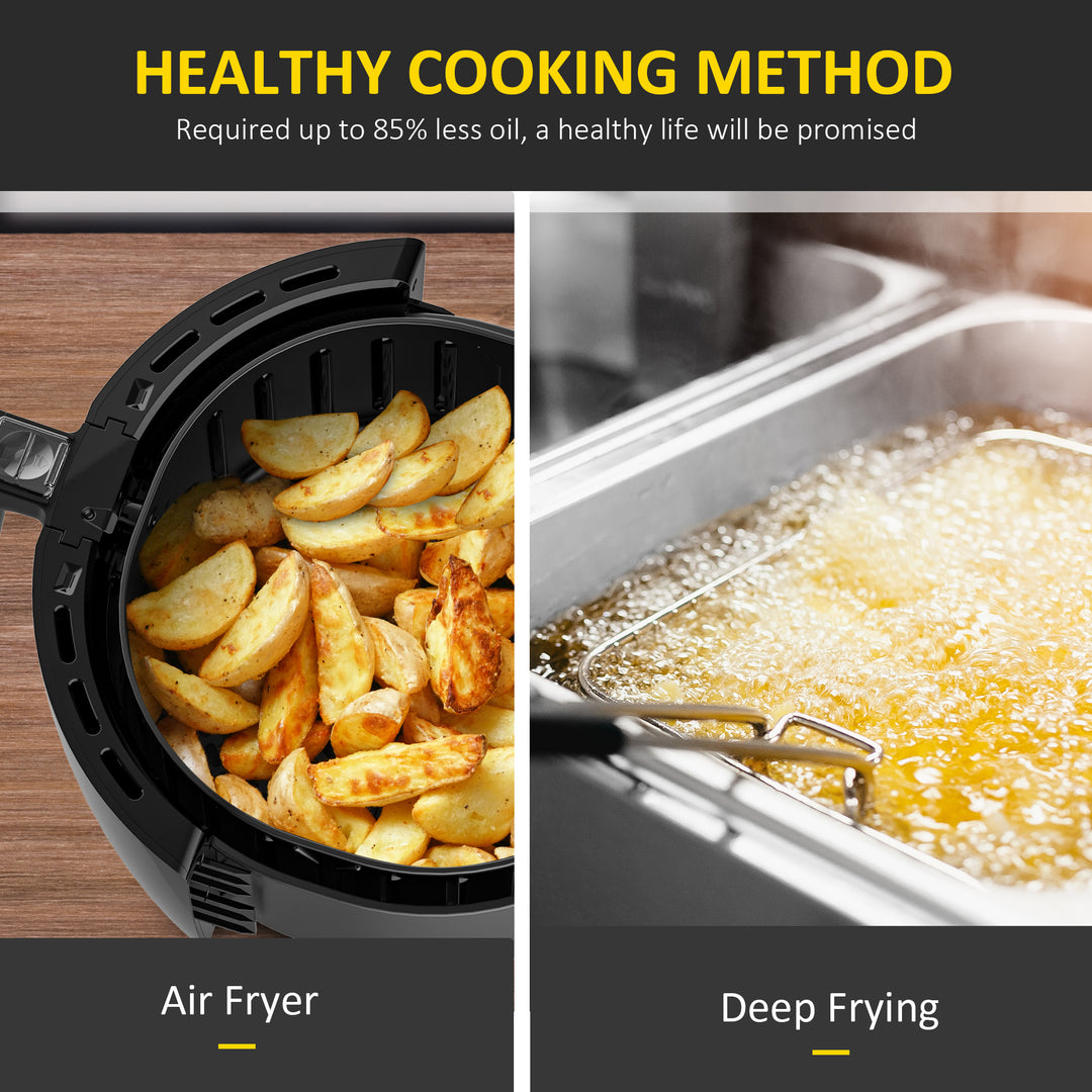 Air Fryer Deluxe: Digital 1700W 5.5L Rapid Air Circulation