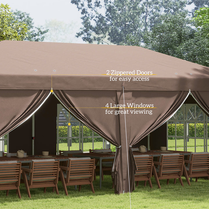 3 x 6 m Pop Up Gazebo with Sides and Windows