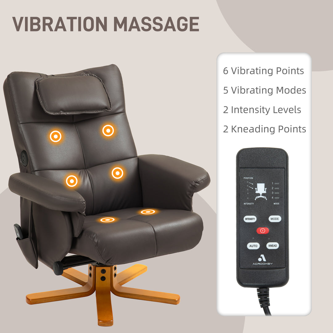 Faux Leather Massage Recliner Chair