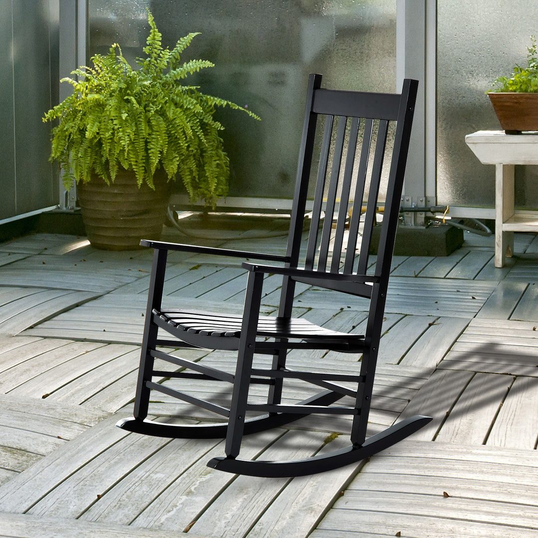 Wooden Rocking Chair: Patio Rocker Armchair for Outdoor Seating