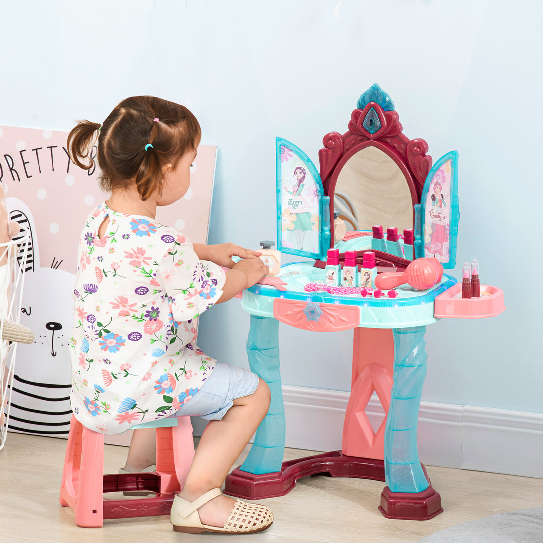 31 Piece Children's Dressing Table Set with Enchanted Princess Mirror