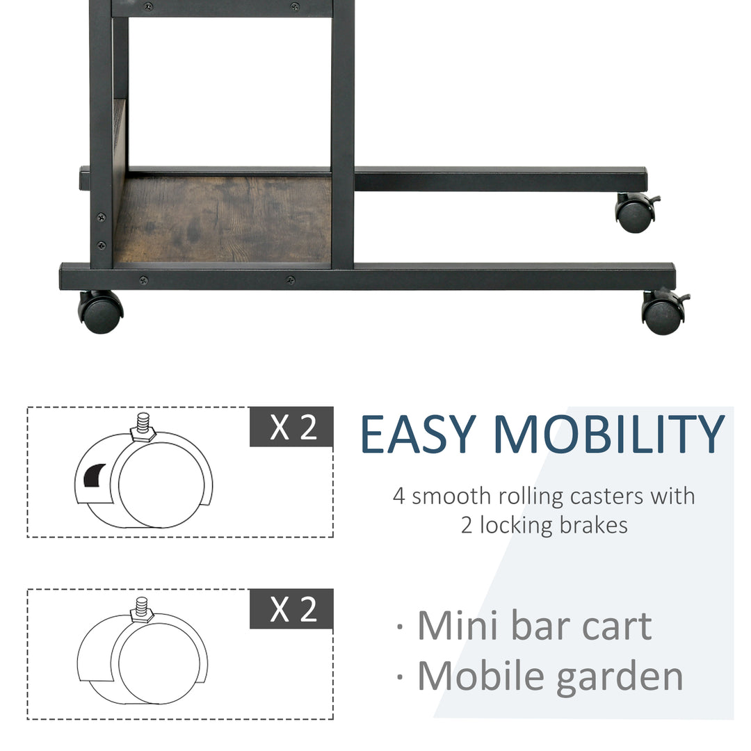 Industrial C-Shaped End Tables