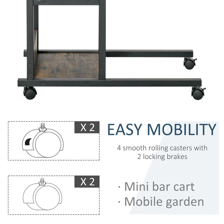 Industrial C-Shaped End Tables