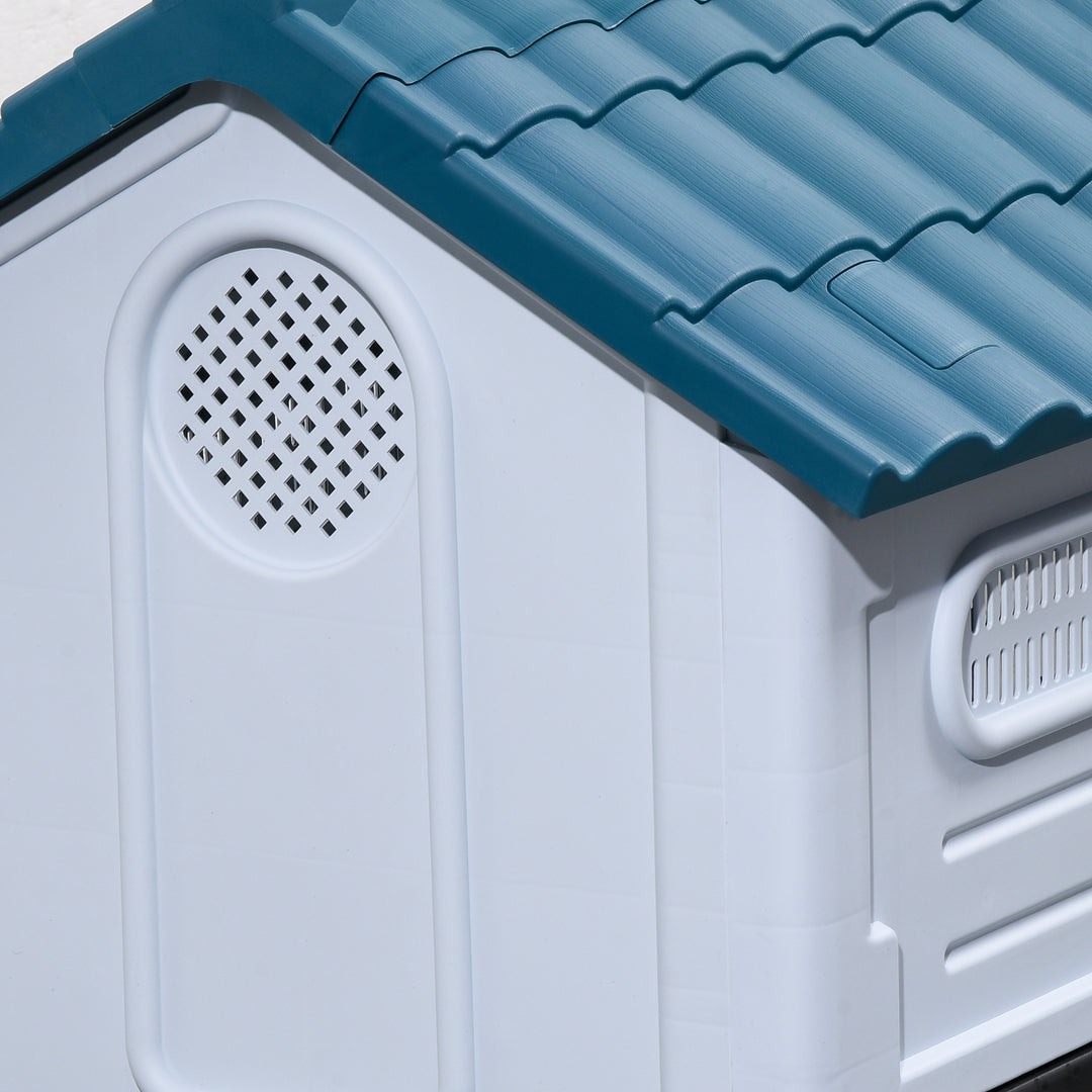 Dog House Dog Kennel 64.5 x 57 x 66cm with Sturdy Thick PP & Elevated Base for Miniature Dogs