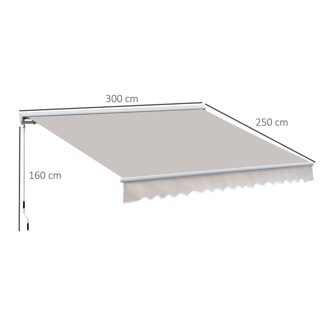 2.95Lx2.5M Retractable Manual/Electric Awning