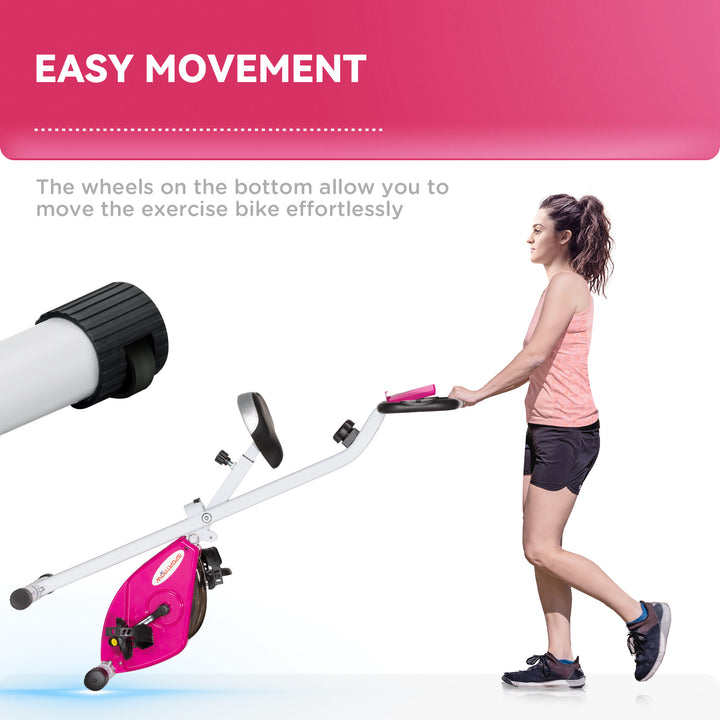 Foldable Exercise Bike with 8-Level Magnetic Resistance