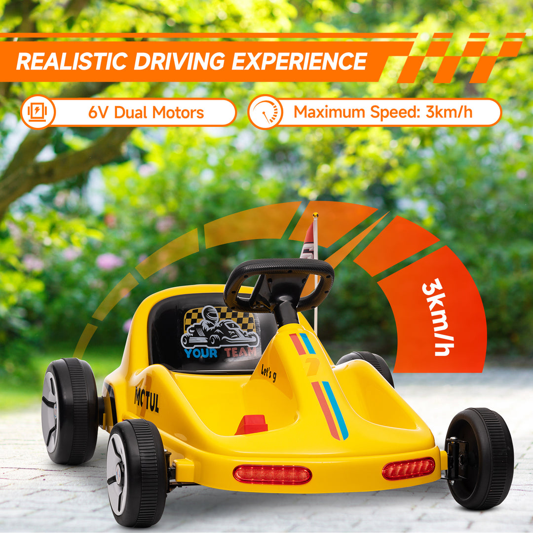 6V Electric Go Kart for Kids with Music