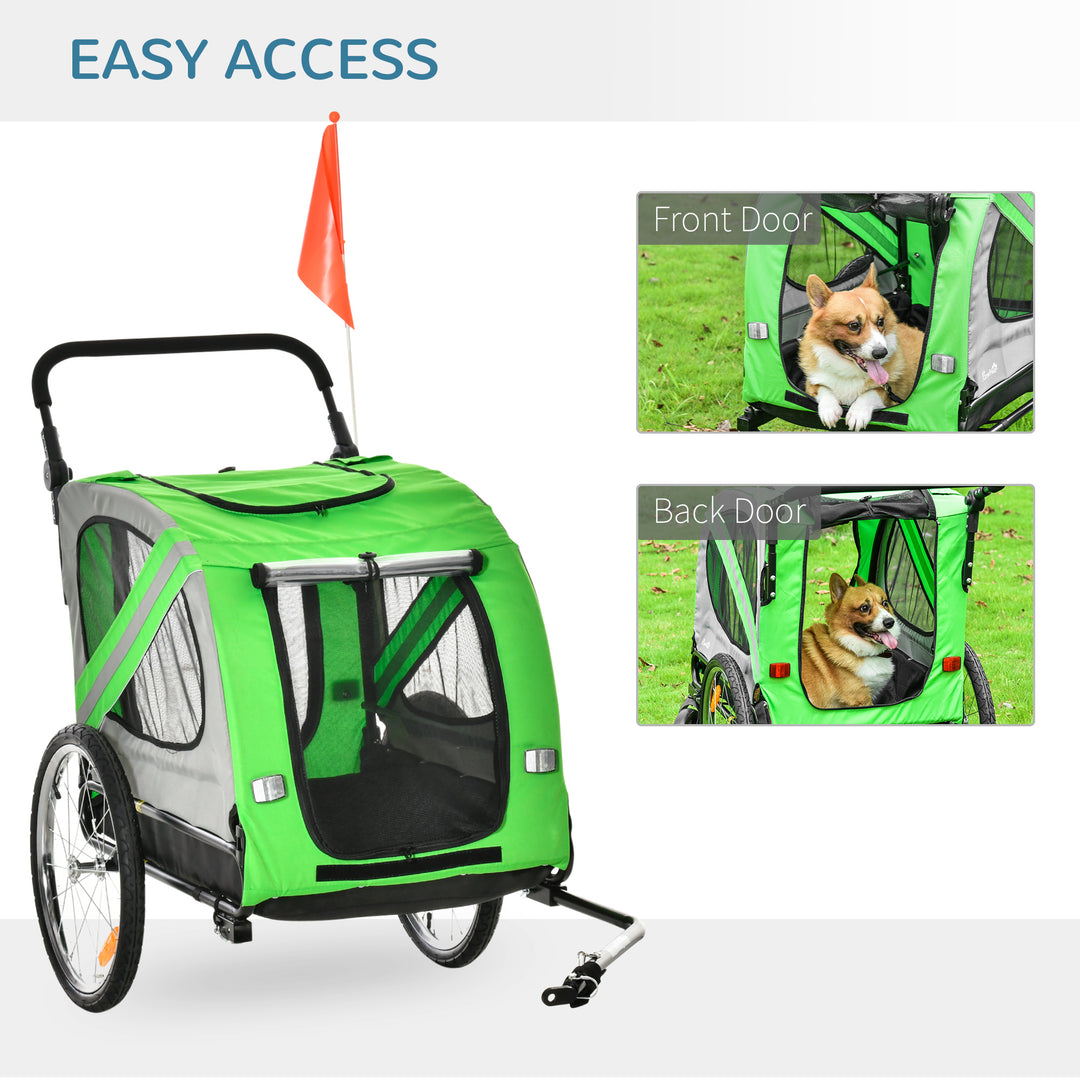 2-in-1 Dog Bike Trailer & Pet Stroller