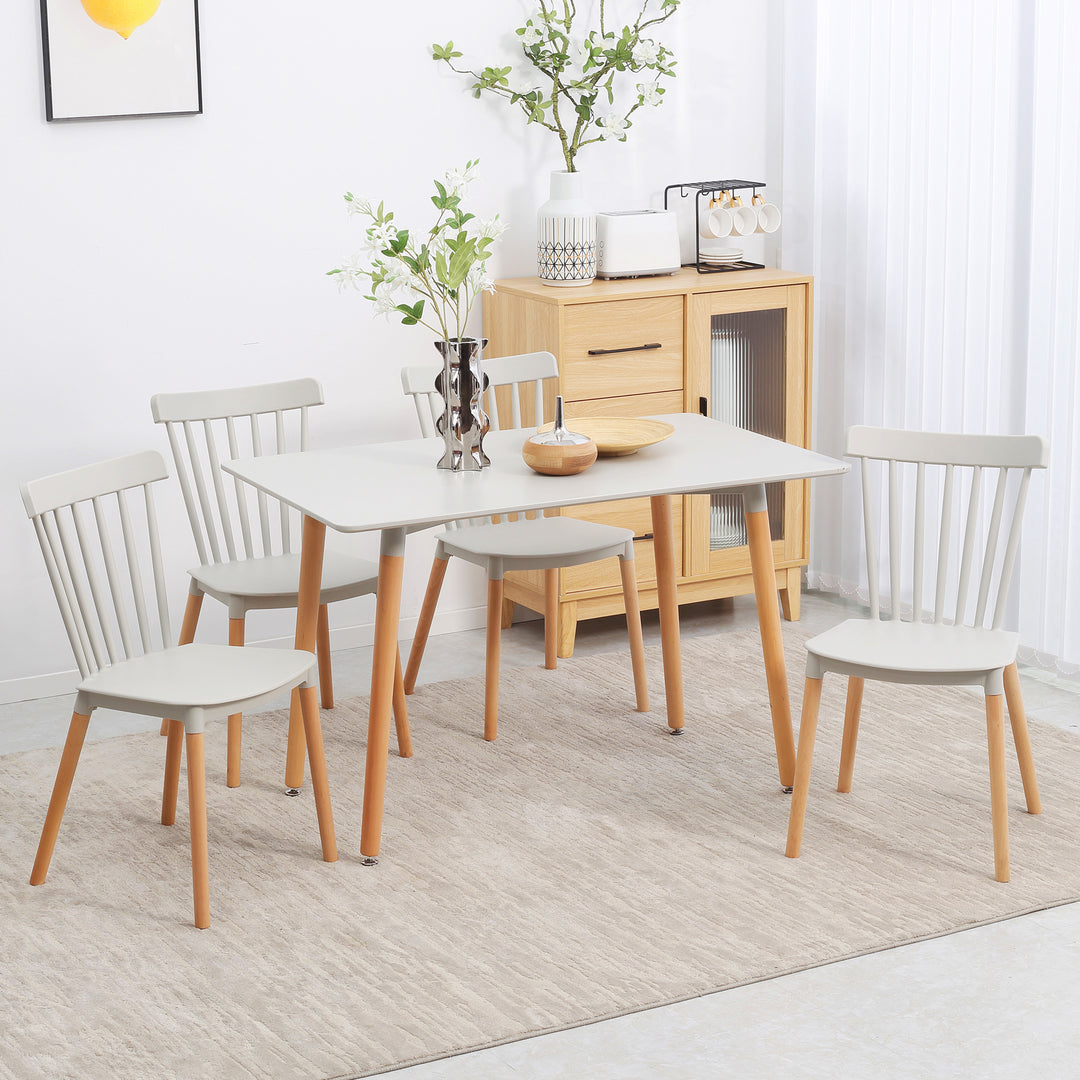 HOMCOM 5-Piece Dining Set with 4 Chairs, Grey https://www.awin1.com/pclick.php?p=36730022783&a=1765756&m=17151 Aosom Default Title