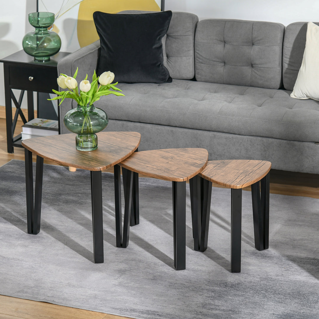 HOMCOM Set of 3 Nesting Coffee Tables