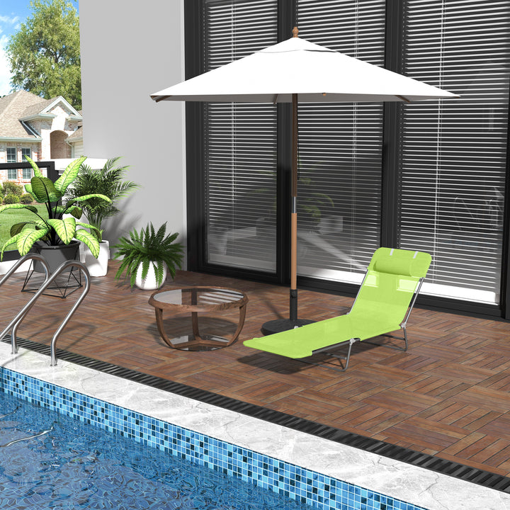 Adjustable Sun Lounger: Reclining Garden Relaxer with Adjustable Back