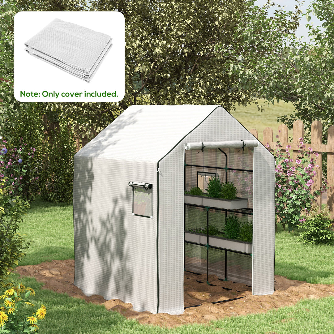 Walk-In Greenhouse Cover: PE Replacement with Roll-Up Door & Windows