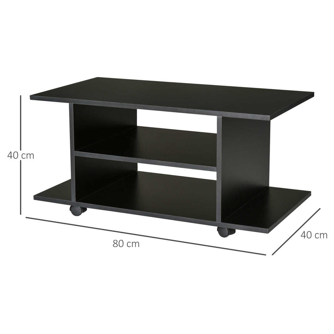 Modern TV Stand with Storage Shelves