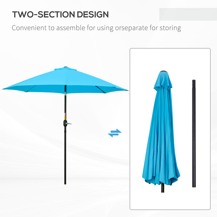 2.6M Patio Sun Umbrella with Tilt